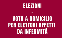 Elezioni del 25 settembre 2022. indicazioni per il voto domiciliare.