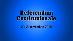 Referendum costituzionale indetto per il 20 e 21 settembre 2020